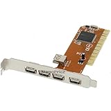 Monoprice NEC 5 PORT USB 2.0 PCI CARD ADAPTER (4 external ports plus 1 shared internal port) (100284)