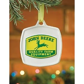 John Deere Christmas Ornament 1950 Vintage Quality Farm Equipment Logo #615860