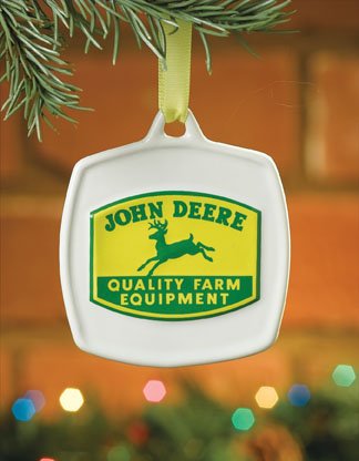 John Deere Christmas Ornament 1950 Vintage Quality Farm Equipment Logo #615860