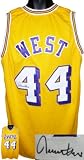 Jerry West signed Los Angeles Lakers Gold Prostyle Jersey- JSA Hologram