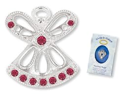 JANUARY GARNET Birthstone Wings & Wishes Angel Tac Pin