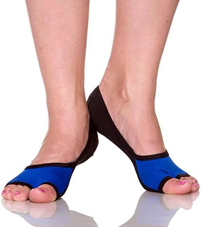STUDIOSOX Women's Open Toe Non-Slip Sock One Size Tahoe Blue