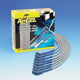 Accel 8001B Armor Shield Blue Braided Spark Plug Wire Set