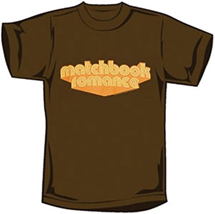 Matchbook Romance Men's 70's Logo Over Dyed T-shirt X-Large Brown
