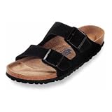 Birkenstock Arizona Suede with Soft Footbed Nubuck Shoes,Black Suede with Soft Footbed,37 R EU
