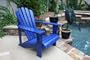 Blue Painted Cedar Adirondack Chair with Free Ottoman