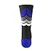 Epivive Retro Refresh Basketball Crossfit Lacrosse Socks (Black/Blue, Large)