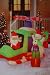 7 Foot Gemmy Airblown Christmas Animated Helicopter Santa Frosty & Gifts