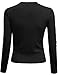 Doublju Short Length Knit Shrug Cardigan BLACK (US-Large)