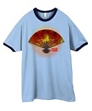 Speed Racer - Asian Fan - Baby Blue/Navy Fine Cotton Jersey Ringer
