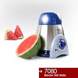 Miallegro 7080 Ice Crushing Blender – 500 Watts, Stainless Steel Base & 50-Ounce Glass Jar
