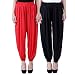 NumBrave Solid Viscose Red & Black Harem Pants Combos of 2 RS.649.00