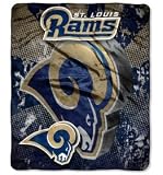 St. Louis Rams 50" x 60" Micro Raschel Throw Polyester Binding Graphic Background Durability