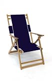 Heavy Duty Wood Beach Chair No Foot Rest - Captain Navy