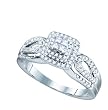 0.50CTW DIAMOND "BELLAGIO" INVISIBLE BRIDAL RING Size 7