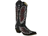 Corral Women's A1996 Boots Black/Red Wings & Cross