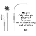 Original Apple MB770G/A Stereo Headset / Earphone mit Fernbedienung und Mikrofon passend f�r Apple iPhone 4, iPhone 4S, iPhone 3GS, iPhone 3G, iPhone 2G