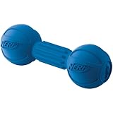 Nerf Dog Barbell Chew Dog Toy, Large, Blue