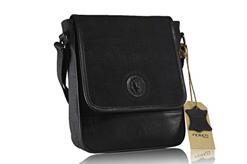 FERETI® ALTA QUALITÀ VERA PELLE MESSENGER