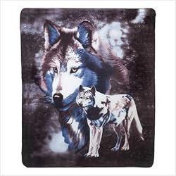 Wildlife Wolve Fleece Blanket