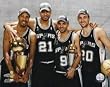 Bruce Bowen, Tim Duncan, Manu Ginobili and Tony Pa