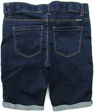 Tractor Big Girls Dark Indigo Stretch Cuffed Bermuda Short (7)