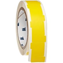 Brady 113262 1" Height, 1" Width, B-933 Vinyl, L-Shape Yellow Vinyl Corner Marking Tape (750 Per Roll)