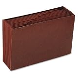 Jan-Dec Open Expanding File, 12 Pocket, Leather-Like Redrope, Legal, Red