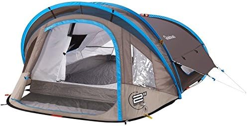 AJIM[185] 2 Seconds XL Air II Pop Up Tent in grey and blue for camping, hiking and traveling uses
