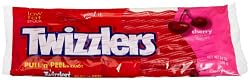 Twizzlers Pull 'n' Peel Candy, Cherry, 14-Ounce Bags (Pack of 6)