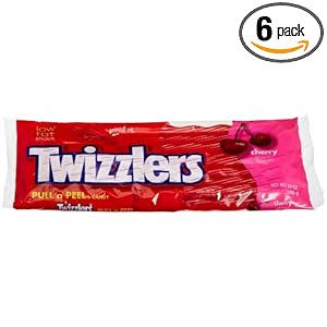 Twizzlers Pull 'n' Peel Candy, Cherry, 14-Ounce Bags (Pack of 6) Twizzlers Pull 'n' Peel Candy, Cherry, 14-Ounce Bags (Pack of 6)
