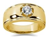 41OLM8CrpnL. SL160  0.50 CTW Mens Diamond Ring in 14K Yellow Gold