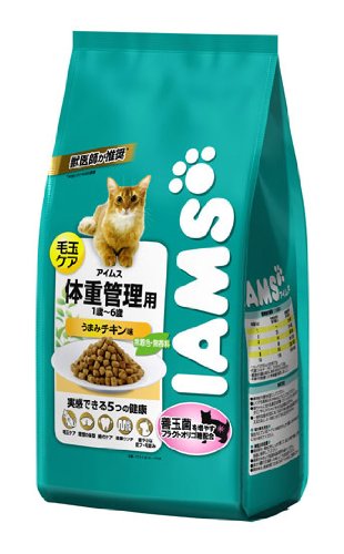 Cover image : アイムス 成猫用 毛玉ケア 体重管理用 チキン味 1kg
