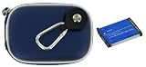 Cheap rooCASE 2n1 EVA Hard Shell (Dark Blue) Case with Memory Foam and NP-40 1250mAh Li-Ion Battery for Casio Exilim EX-Z600BE 6MP Digital Camera Blue