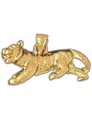 Dazzlers Solid 14 karats Gold 3D Tiger Charm Pendant available in three colors from jewelsberry (weights: 4.7 grams only)