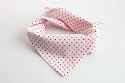 natubini Baby- und Kinder-Bandana, rosa-bordeaux-getupft, Größe ca. 55cmx30cm