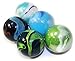 OnlineScienceMall 42mm Bundled Pack of 5 Mammoth-Sized Glass Marbles - Aquatic Set (Shark, Ice, Fungus, Dragonfly, Sea Turtle)