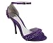 SATIN METALLIC RUFFLE HEEL