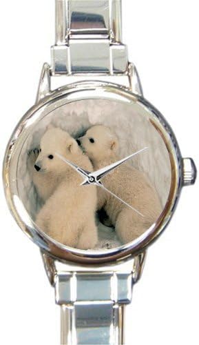 Sister/Mother/Girlfriend Gift Baby Polar Bears Italian Charm Women's Watch