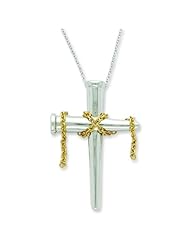 Sterling Silver & Gold-plated It Is Finished 18in Necklace. Metal Wt- 8.47g.