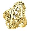 14K Yellow Gold Diamond Ring - 0.10 Ct.