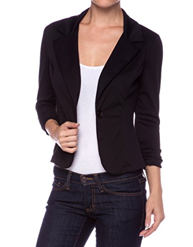 A.S Juniors Casual Three Quarter Sleeve Fitted Blazer-MADE IN USA