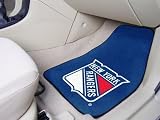 New York Rangers NHL 2-Piece Printed Carpet Car Mats (18x27")