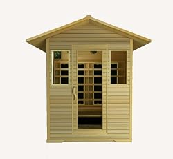 3 Person Outdoor Sauna Hemlock Ceramic FAR Infrared