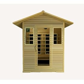 3 Person Outdoor Sauna Hemlock Ceramic FAR Infrared
