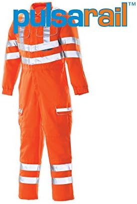 Pulsarail Unisex Hi-Vis Coverall Hi Vis Orange L