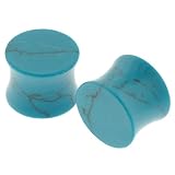 Imitation Turquoise Stone Plugs - 0G - Sold as a Pair