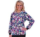 Scrub Works Faith For A Cure Scrub Warm-Up Jacket