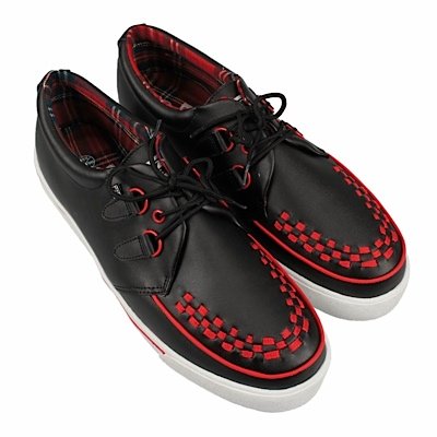 T.U.K. Sneaker MONDO SMOOTH black / red US 9 EU 42