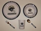 SAN DIEGO CHARGERS Team Logo 5 Piece Baby Child Dinner Set ( Sipping cup, Plate, Bowl,... by Duckhouse